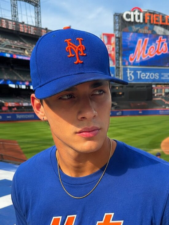 New Era Other - New Era NY Mets 59FIFTY Fitted Hat 7 1/2 Royal Blue Orange